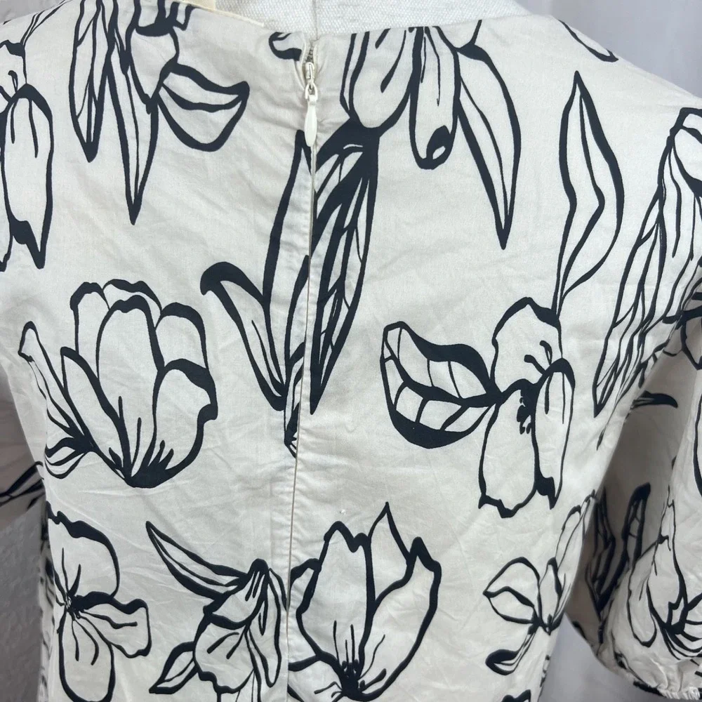 Entro Mini Dress Womens Medium Floral Puff Sleeve Western Boho Cottagecore
